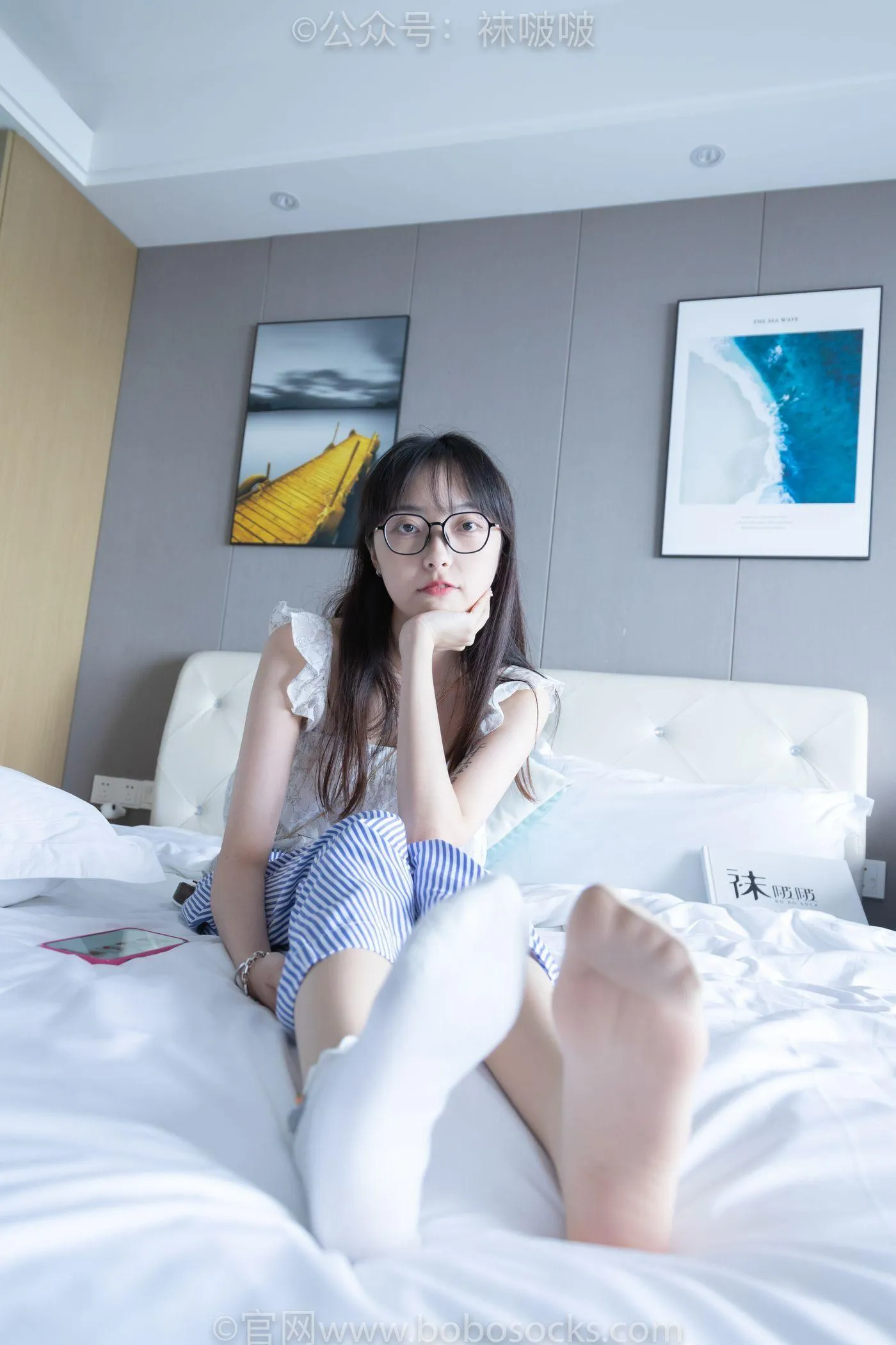 [BoBoSocks袜啵啵]NO.027 稚予- vans、白色棉袜、肉丝 [136P]插图4